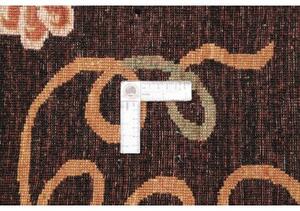 Tappeto Zigler Fine Floreale Nero Rosso 249x280 Cm