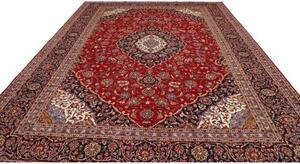 Tappeto Ardakan Medaglione Floreale Rosso Blu Scuro 302x405 Cm