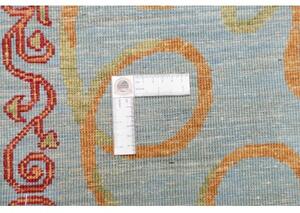 Tappeto Zigler Fine Floreale Azzurro Rosso 210x303 Cm