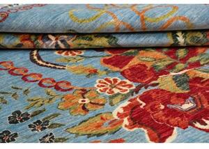 Tappeto Zigler Fine Floreale Azzurro Rosso 210x303 Cm