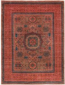 Tappeto Kairo Stilizzato Rosso Ruggine Blu Petrolio 148x199 Cm