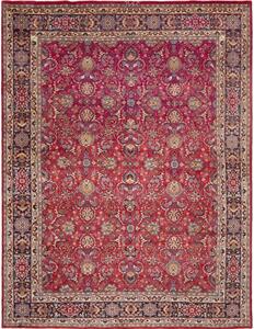 Tappeto Mashad Floreale Rosso Blu Scuro 295x388 Cm