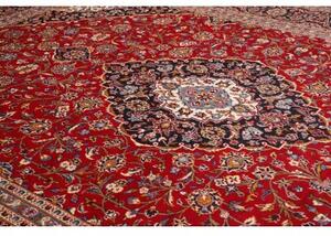 Tappeto Ardakan Medaglione Floreale Rosso Blu Scuro 302x405 Cm