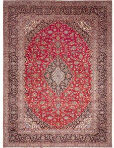 Tappeto Ardakan Medaglione Floreale Rosso Blu Scuro 290x397 Cm