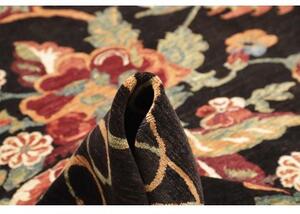 Tappeto Zigler Fine Floreale Nero Rosso 249x280 Cm