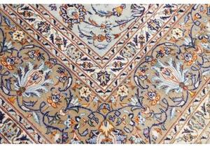 Tappeto Kashan Floreale Celeste Beige 303x410 Cm