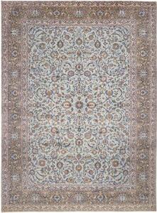 Tappeto Kashan Floreale Celeste Beige 303x410 Cm