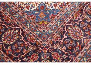 Tappeto Ardakan Medaglione Floreale Rosso Blu Scuro 296x400 Cm