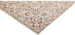 Tappeto Kashan Medaglione Floreale Avorio Grigio 194x306 Cm
