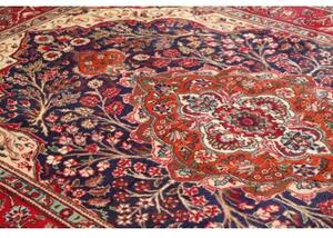 Tappeto Tabriz Medaglione Floreale Rosso Blu 200x300 Cm