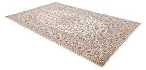 Tappeto Kashan Medaglione Floreale Avorio Blu Scuro 195x300 Cm