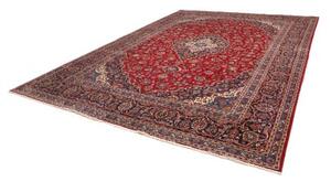 Tappeto Ardakan Medaglione Floreale Rosso Blu Scuro 296x400 Cm