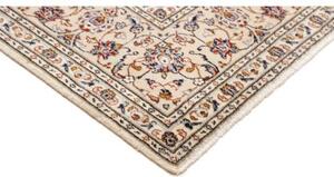 Tappeto Kashan Medaglione Floreale Avorio Blu Scuro 195x300 Cm