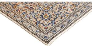 Tappeto Kashan Medaglione Floreale Avorio Blu 195x292 Cm