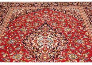 Tappeto Ardakan Medaglione Floreale Rosso Blu Scuro 203x308 Cm