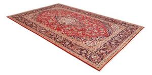 Tappeto Ardakan Medaglione Floreale Rosso Blu Scuro 203x308 Cm