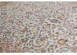 Tappeto Kashan Floreale Celeste Beige 303x410 Cm