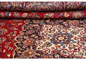 Tappeto Ardakan Medaglione Floreale Rosso Blu Scuro 296x400 Cm