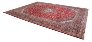 Tappeto Ardakan Medaglione Floreale Rosso Blu Scuro 296x400 Cm