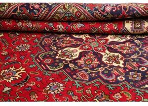 Tappeto Tabriz Stilizzato Rosso Blu Scuro 248x342 Cm
