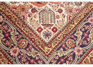 Tappeto Tabriz Medaglione Floreale Rosso Avorio 252x345 Cm