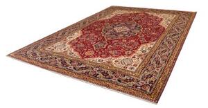Tappeto Tabriz Medaglione Floreale Rosso Avorio 252x345 Cm
