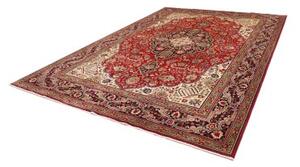 Tappeto Tabriz Medaglione Floreale Rosso Blu Scuro 255x364 Cm