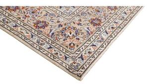 Tappeto Kashan Medaglione Floreale Avorio Blu Scuro 245x345 Cm