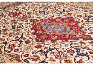 Tappeto Nadjafabad Medaglione Floreale Avorio Rosso 238x370 Cm