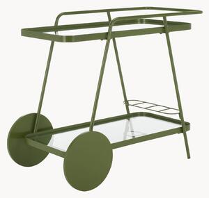 Carrello da portata con piano in vetro Zunia