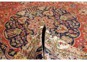 Tappeto Tabriz Medaglione Floreale Rosso Corallo Avorio 293x386 Cm
