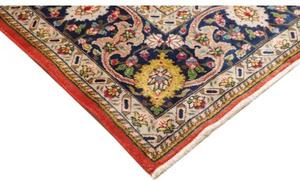 Tappeto Tabriz Medaglione Floreale Rosso Corallo Avorio 293x386 Cm