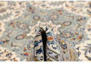 Tappeto Kashan Medaglione Floreale Avorio Azzurro 272x367 Cm