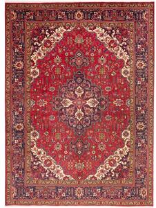Tappeto Tabriz Stilizzato Rosso Blu Scuro 248x342 Cm