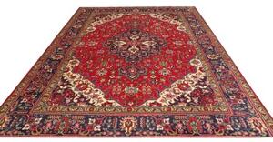 Tappeto Tabriz Stilizzato Rosso Blu Scuro 248x342 Cm