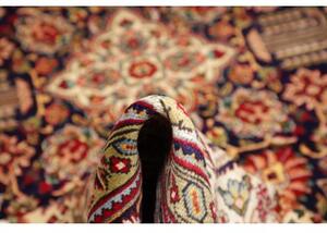 Tappeto Tabriz Medaglione Floreale Rosso Blu Scuro 255x364 Cm