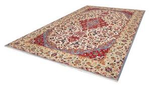 Tappeto Nadjafabad Medaglione Floreale Avorio Rosso 238x370 Cm