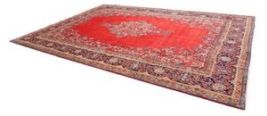 Tappeto Sarough Medaglione Floreale Rosso Blu Scuro 283x400 Cm