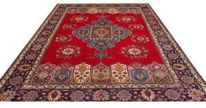 Tappeto Tabriz Medaglione Rosso Blu Scuro 243x330 Cm