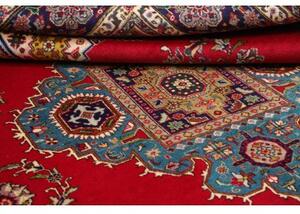 Tappeto Tabriz Medaglione Rosso Blu Scuro 243x330 Cm