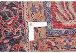 Tappeto Sarough Medaglione Floreale Rosso Blu Scuro 283x400 Cm