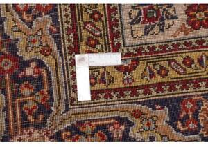 Tappeto Tabriz Medaglione Floreale Rosso Avorio 252x345 Cm