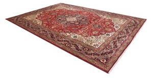 Tappeto Tabriz Medaglione Floreale Rosso Blu Scuro 255x364 Cm