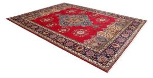 Tappeto Tabriz Medaglione Rosso Blu Scuro 243x330 Cm