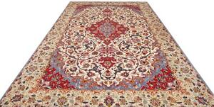 Tappeto Nadjafabad Medaglione Floreale Avorio Rosso 238x370 Cm