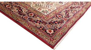 Tappeto Tabriz Medaglione Floreale Rosso Blu Scuro 255x364 Cm