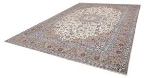 Tappeto Kashan Medaglione Floreale Avorio Beige 290x400 Cm