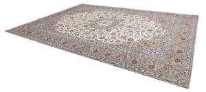 Tappeto Kashan Medaglione Floreale Avorio Beige 290x400 Cm