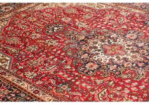 Tappeto Tabriz Stilizzato Rosso Blu Scuro 195x288 Cm