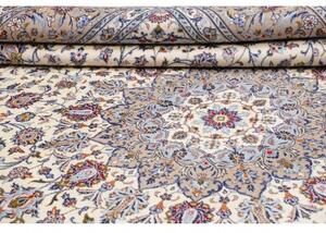 Tappeto Kashan Medaglione Floreale Avorio Beige 290x400 Cm